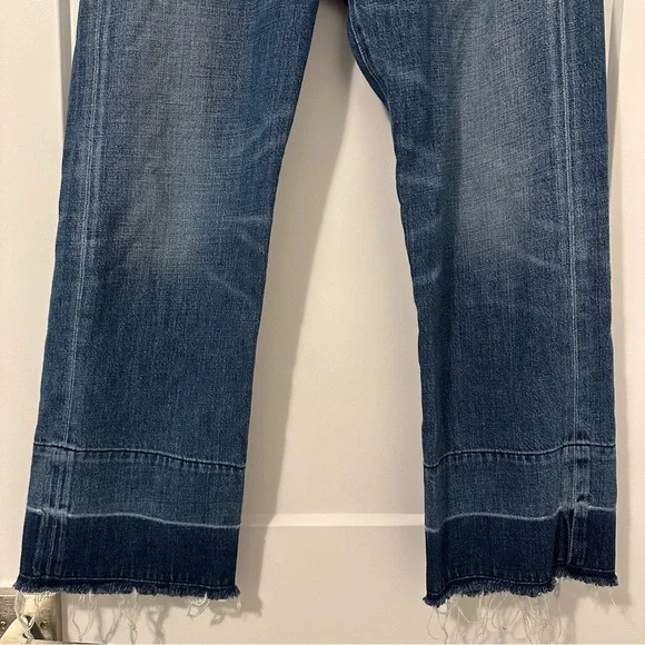 Citizens Of Humanity Blue Cora Crop Relaxed Distressed Hem Jeans Size 26 Women’s - Picture 4 of 14